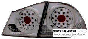 ФОНАРЬ ЗАДНИЙ ВНЕШНИЙ+ВНУТР ЛЕВАЯ + ПРАВАЯ (КОМПЛЕКТ) (СЕДАН) ТЮНИНГ ДИОД СТОП СИГНАЛ , ЗАДНИЙ ХОД ТОНИР (EAGLE EYES) ВНУТРИ ХРОМ для Honda CIVIC (2006-2011) СЕДАН