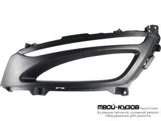 РЕШЕТКА БАМПЕРА ПЕРЕДНИЙ ЛЕВАЯ СТОРОНА С ОТВЕРСТИЯМИ ПОД ПРОТИВОТУМАННЫЕ ФАРЫ , DRL( ХОД. ОГНИ) (КИТАЙ) для KIA OPTIMA (2011-2016)