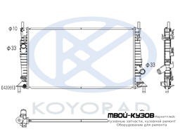 РАДИАТОР ОХЛАЖДЕНИЯ 1.3 1.6 2 (KOYO) для Volvo S40 (2004-), Ford FOCUS (2005-), Ford FOCUS (2008-2010), Ford FOCUS C-MAX (2003-), Mazda 3 (2004-)