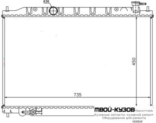 РАДИАТОР ОХЛАЖДЕНИЯ AT 3.5 для Nissan MURANO (2004-2007)