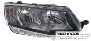 ФАРА ПРАВАЯ СТОРОНА С КОРРЕКТОР ВНУТРИ (DEPO) ЧЁРНЫЙ для Skoda OCTAVIA (2013-2017)