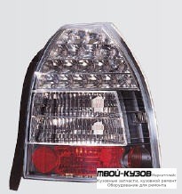 ФОНАРЬ ЗАДНИЙ ВНЕШНИЙ ЛЕВАЯ + ПРАВАЯ (КОМПЛЕКТ) ТЮНИНГ (3 дв) ПРОЗРАЧНЫЙ С ДИОД (SONAR) ВНУТРИ ЧЁРНЫЙ-ХРОМ для Honda CIVIC (1999-2000)