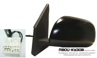 ЗЕРКАЛО ЛЕВАЯ СТОРОНА ЭЛЕКТР АВТОСКЛАДЫВ С ПОДОГРЕВОМ (CONVEX) ГРУНТ (ТАЙВАНЬ) для Toyota RAV4 (2006-)