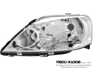 ФАРА ЛЕВАЯ СТОРОНА ВНУТРИ ХРОМ для Renault LOGAN (2005-2014)