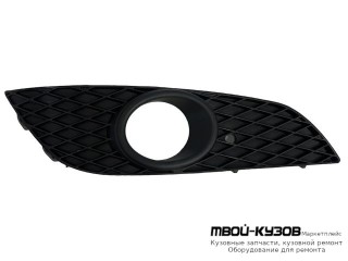 РЕШЕТКА БАМПЕРА ПЕРЕДНИЙ ПРАВАЯ СТОРОНА С ОТВЕРСТИЯМИ ПОД ПРОТИВОТУМАННЫЕ ФАРЫ (КИТАЙ) для Opel ASTRA H (06.2004-)