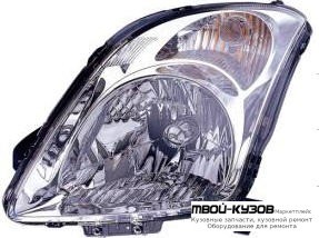 ФАРА ЛЕВАЯ СТОРОНА ПОД КОРРЕКТОР ВНУТРИ (DEPO) ХРОМ для Suzuki SWIFT (2005-2011)
