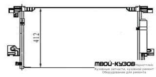 LANCER {Outlander/C-Crosser/4007 07-} КОНДЕНСАТОР КОНДИЦИОНЕРА (см.каталог) для Citroen C-CROSSER (2007-), Mitsubishi LANCER (03.2007-), Mitsubishi OUTLANDER XL (2007-2009)