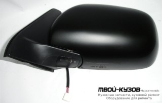 ЗЕРКАЛО ЛЕВАЯ СТОРОНА ЭЛЕКТР БЕЗ ПОДОГРЕВОМ (CONVEX) ЧЁРНЫЙ (ТАЙВАНЬ) для Toyota LANDCRUISER PRADO 120 (09.2002-)