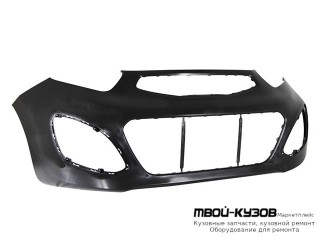 БАМПЕР ПЕРЕДНИЙ С ОТВЕРСТИЯМИ ПОД ПРОТИВОТУМАННЫЕ ФАРЫ (КИТАЙ) для KIA PICANTO (2012-)