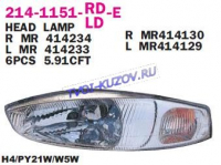 ФАРА левая с указат.повор.98-04 2/3 двери  - для MITSUBISHI COLT MIRAGE