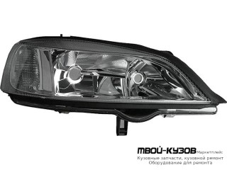 ФАРА ЛЕВАЯ СТОРОНА ПОД КОРРЕКТОР ВНУТРИ (DEPO) ЧЁРНЫЙ для Opel ASTRA (03.1998 - 2003)