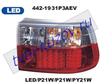 astra фонарь задний внешний левый+правый (комплект) (хэтчбэк) тюнинг светодиодный стоп сигнал хрустал красно-белый 442-1931P3AEV