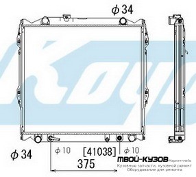 РАДИАТОР ОХЛАЖДЕНИЯ AT 3.4 (KOYO) для Toyota LANDCRUISER PRADO 90 (04.1996 - 09.2002)