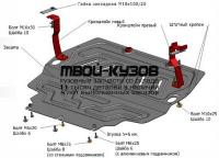 SDSUP08-9F0 - ЗАЩИТА ПОДДОНА ДВИГАТЕЛЯ + КПП (ТАЙВАНЬ) Skoda Yeti (2010-)