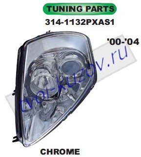 eclipse {talon} фары левая+правая (комплект) тюнинг линзован прозрач внутри хром 314-1132PXAS1