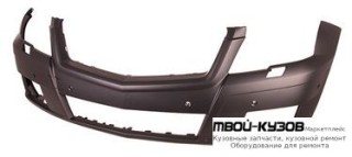 БАМПЕР ПЕРЕДНИЙ С ОТВ П/ОМЫВАТЕЛЬ , ПОД ДАТЧИКИ , БЕЗ ОТВ ПОД МОЛДИНГ , ГРУНТ (ТАЙВАНЬ) для Mercedes X204 GLK-CLASS (2008-)