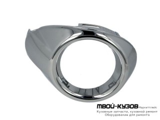 РЕШЕТКА БАМПЕРА ПЕРЕДНИЙ ПРАВАЯ СТОРОНА С ОТВЕРСТИЯМИ ПОД ПРОТИВОТУМАННЫЕ ФАРЫ ХРОМ (ТАЙВАНЬ) для Ford FOCUS (2011-2014)