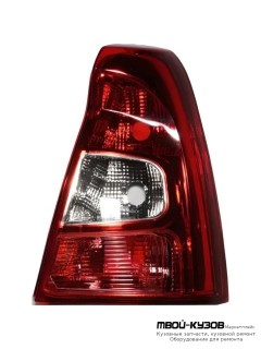 ФОНАРЬ ЗАДНИЙ ВНЕШНИЙ ПРАВАЯ СТОРОНА КРАСНЫЙ-БЕЛ (РОССИЯ) для Renault LOGAN (2005-2014)