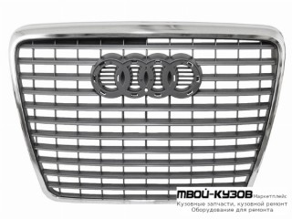 РЕШЕТКА РАДИАТОРА В СБОРЕ ХРОМ ЧЁРНЫЙ (КИТАЙ) для Audi A6 (2008-2010)