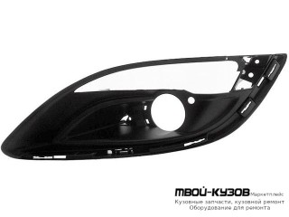 РЕШЕТКА БАМПЕРА ПЕРЕДНИЙ ЛЕВАЯ СТОРОНА С ОТВЕРСТИЯМИ ПОД ПРОТИВОТУМАННЫЕ ФАРЫ , УКАЗАТЕЛЬ ПОВОРОТА (DEPO) для Opel ASTRA J (2009-)