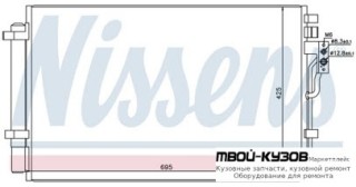 SORENTO КОНДЕНСАТОР КОНДИЦИОНЕРА (NISSENS) (см.каталог) для KIA SORENTO (2009-2013)
