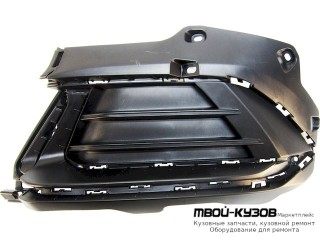 РЕШЕТКА БАМПЕРА ПЕРЕДНИЙ ЛЕВАЯ СТОРОНА БЕЗ ОТВЕРСТИЙ ПОД ПРОТИВОТУМАННЫЕ ФАРЫ (КИТАЙ) для KIA SPORTAGE (2021-)