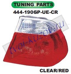 e46 фонарь задний внешний левый красно-белый 444-1906L-UE-CR