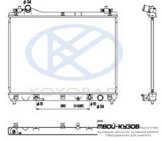 РАДИАТОР ОХЛАЖДЕНИЯ 1.6 AT (KOYO) для Suzuki GRAND VITARA (2006-)