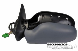 ЗЕРКАЛО ЛЕВАЯ СТОРОНА ЭЛЕКТР С ПОДОГРЕВОМ , АВТОСКЛАДЫВ ПАМЯТЬЮ ПОДСВЕТ (ASPHERICAL) ГРУНТ (ТАЙВАНЬ) для Volvo S60 (2000-)