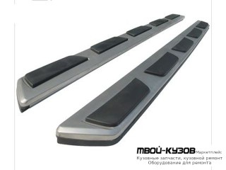 ПОРОГ-ПОДНОЖКА ЛЕВАЯ + ПРАВАЯ (КОМПЛЕКТ) OEM STYLE для Audi Q5 (2008-2017)