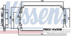 CAMRY {+ES300} КОНДЕНСАТОР КОНДИЦИОНЕРА для Lexus ES300 (1997-1999), Toyota CAMRY V20 (07.1996 - 09.2001)