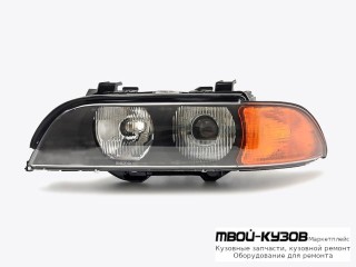 ФАРА ЛЕВАЯ СТОРОНА (DEPO) ЛИНЗОВАННАЯ С КОРРЕКТОР УКАЗАТЕЛЬ ПОВОРОТА ЖЕЛТ для BMW E39 (11.1995 - 2003)