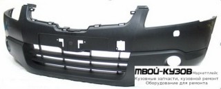 БАМПЕР ПЕРЕДНИЙ С ОТВЕРСТИЯМИ ПОД ОМЫВАТЕЛЬ ФАР ЧЁРНЫЙ (ТАЙВАНЬ) для Nissan QASHQAI (2007-)