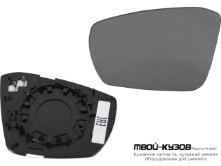 СТЕКЛО ЗЕРКАЛА ЛЕВАЯ СТОРОНА С ПОДОГРЕВОМ (КИТАЙ) для Skoda OCTAVIA (2013-2017)