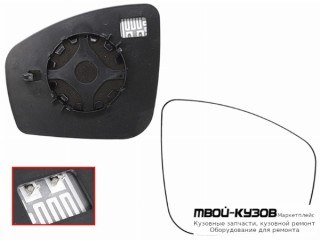 СТЕКЛО ЗЕРКАЛА ПРАВАЯ СТОРОНА С ПОДОГРЕВОМ (КИТАЙ) для Nissan ALMERA G15 (2013-)