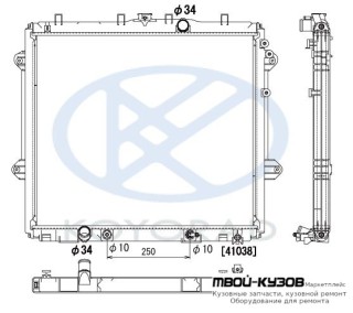 РАДИАТОР ОХЛАЖДЕНИЯ 4 AT (KOYO) для Toyota LANDCRUISER PRADO 150 (2009-2017)