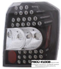 ФОНАРЬ ЗАДНИЙ ВНЕШНИЙ ЛЕВАЯ + ПРАВАЯ (КОМПЛЕКТ) ТЮНИНГ ПРОЗРАЧНЫЙ ДИОД (EAGLE EYES) ВНУТРИ ХРОМ-ЧЁРНЫЙ для Dodge CALIBER (2007-)