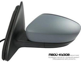 ЗЕРКАЛО ЛЕВАЯ СТОРОНА МЕХАН С ТРОСИК , ЧЁРНЫЙ (CONVEX) (ТАЙВАНЬ) для Skoda RAPID (2014-)