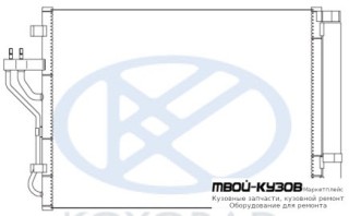 IX35 {KIA SPORTAGE 10-} КОНДЕНСАТОР КОНДИЦИОНЕРА (KOYO) для Hyundai IX35 (2010-), KIA SPORTAGE (2010-2016)