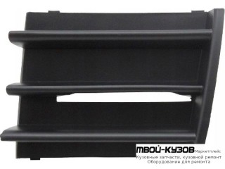 РЕШЕТКА БАМПЕРА ПЕРЕДНИЙ ПРАВАЯ СТОРОНА МОДЕЛИ БЕЗ ПРОТИВОТУМ ЧЁРНЫЙ (ТАЙВАНЬ) для Skoda OCTAVIA (2004-2008)