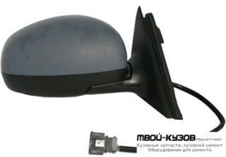 ЗЕРКАЛО ПРАВАЯ СТОРОНА ЭЛЕКТР С ПОДОГРЕВОМ (ASPHERICAL) ГРУНТ (ТАЙВАНЬ) для Skoda FABIA / ROOMSTER (2007-2009), Skoda FABIA / ROOMSTER (2010-)