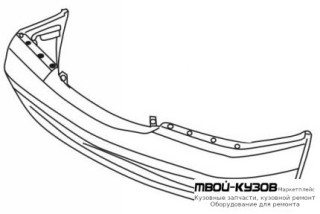 БАМПЕР ПЕРЕДНИЙ БЕЗ ОТВ ПОД ДАТЧИКИ ГРУНТ (ТАЙВАНЬ) для Mercedes W140 SEDAN (05.1993 - 10.1998)