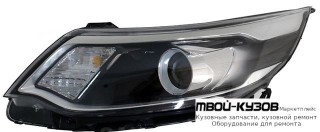 ФАРА ЛЕВАЯ СТОРОНА ЛИНЗОВАННАЯ +/- КОРРЕКТОР (КИТАЙ) для KIA RIO (2011-2017)