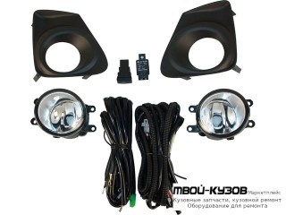 ФАРА ПРОТИВОТУМАННАЯ ЛЕВАЯ + ПРАВАЯ (КОМПЛЕКТ) С ПРОВОДК , КНОПКОЙ , РЕШЕТК БАМПЕРА ЧЁРНЫЙ , (СЕДАН) для Toyota COROLLA E150 (2006-) СЕДАН