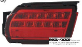 ФОНАРЬ ЗАДНИЙ В БАМПЕР ЛЕВАЯ + ПРАВАЯ (КОМПЛЕКТ) С ДИОД (EAGLE EYES) КРАСНЫЙ для Toyota LANDCRUISER PRADO 150 (2009-2017)
