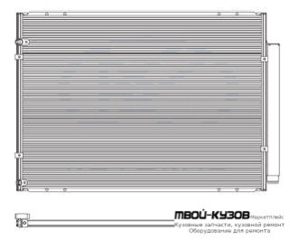 RX300 {RX330/HARIER/HIGHLANDER 05-} КОНДЕНСАТОР КОНДИЦИОНЕРА 3.3 (KOYO) для Toyota HIGHLANDER (2001-2003) (2004-) USA, Lexus RX 300 (02.2003 - 12.2008)