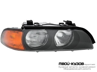 ФАРА ПРАВАЯ СТОРОНА (DEPO) ПОД КОРРЕКТОР УКАЗАТЕЛЬ ПОВОРОТА ЖЕЛТ для BMW E39 (11.1995 - 2003)