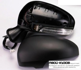 ЗЕРКАЛО ЛЕВАЯ СТОРОНА ЭЛЕКТР С ПОДОГРЕВОМ , УКАЗАТЕЛЬ ПОВОРОТА , 7 КОНТ (ASPHERICAL) ГРУНТ (ТАЙВАНЬ) для Toyota AVENSIS (2008-)