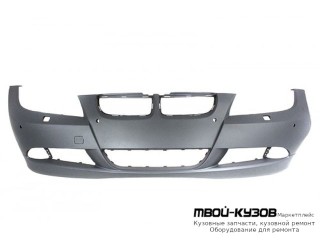 БАМПЕР ПЕРЕДНИЙ С ОТВЕРСТИЯМИ ПОД ОМЫВАТЕЛЬ ФАР , ПОД ДАТЧИКИ ГРУНТ (ТАЙВАНЬ) для BMW E90 СЕДАН / E91 УНИВЕРСАЛ (3 SERIES) (2004-)