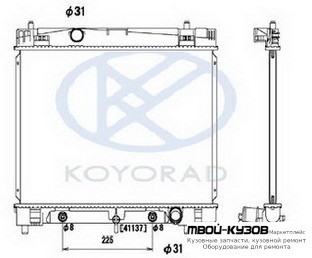 РАДИАТОР ОХЛАЖДЕНИЯ AT (KOYO) для Toyota YARIS (08.2005-)